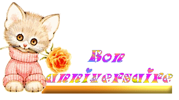 gif bon anniversaire chat
